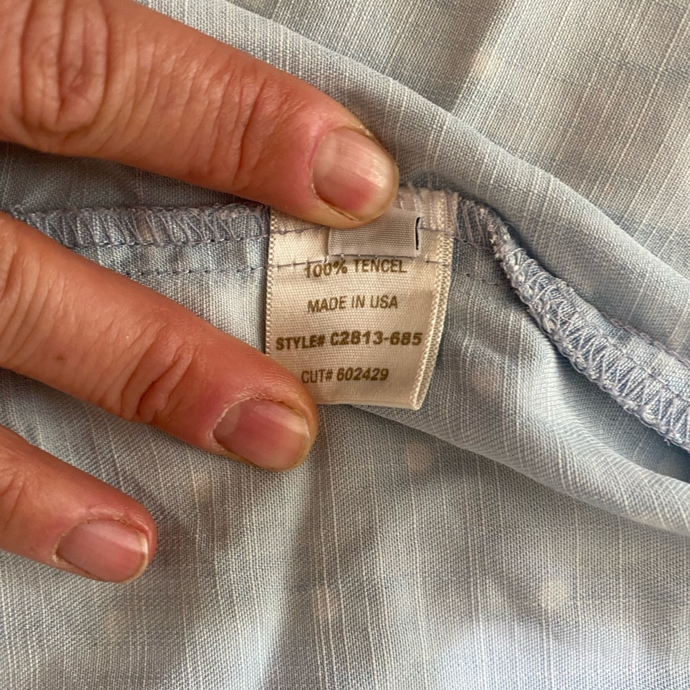 Cloth And Stone Button Up, Denim With Dots Pattern - image 3